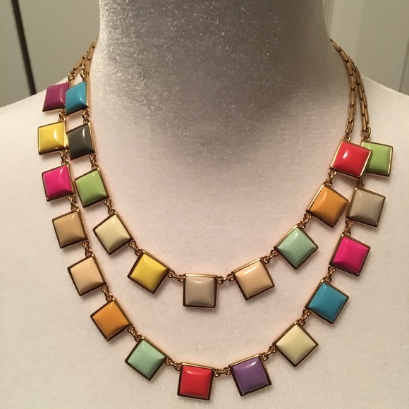KATE SPADE NWT AUTHENTIC 12K GOLD-PLATED ENAMEL TUTTI-FRUTTI DESIGN NECKLACE - Picture 8 of 17